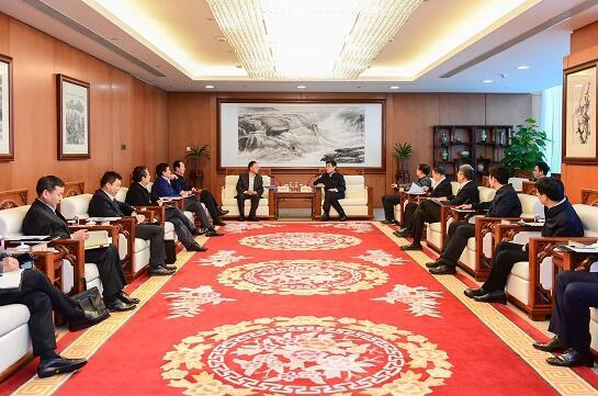 舒印彪鄧建玲會見中國能建董事長汪建平、總經(jīng)理丁焰章