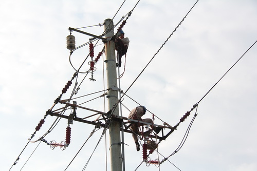 國網(wǎng)霞浦供電公司加裝線路避雷器，保障兩節(jié)期間電網(wǎng)可靠性