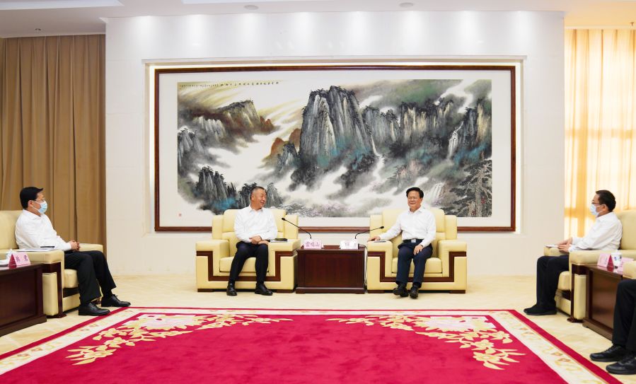 雷鳴山、韓君拜會(huì)安徽省委書記鄭柵潔