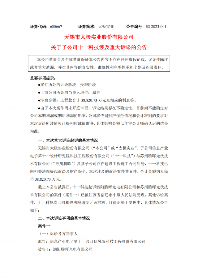涉案金額3.88億！蘇州騰暉光伏被起訴