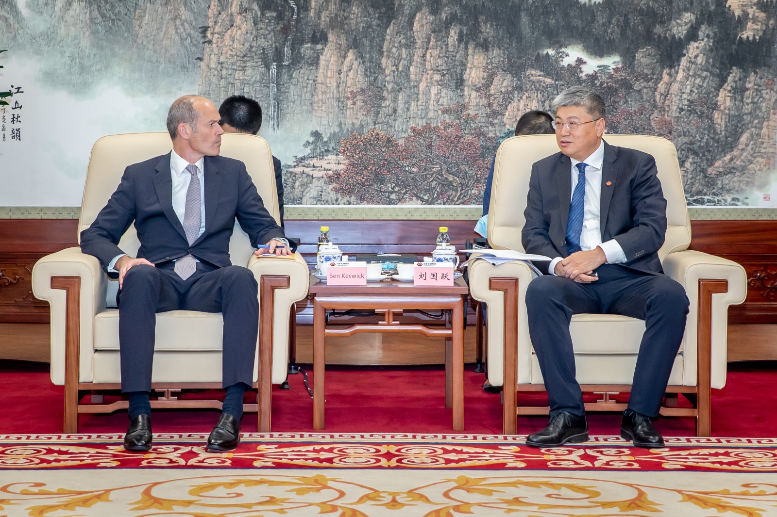 國(guó)家能源集團(tuán)董事長(zhǎng)劉國(guó)躍會(huì)見英國(guó)怡和控股有限公司執(zhí)行主席班哲明·凱瑟克董事長(zhǎng)劉國(guó)躍會(huì)見英國(guó)怡和控股有限公司執(zhí)行主席班哲明·凱瑟克