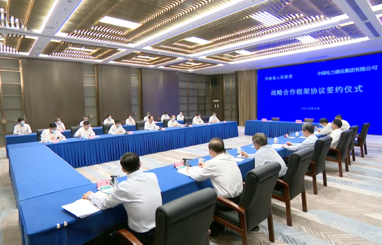 中國電建黨委書記、董事長丁焰章拜會河南省委書記樓陽生、省長王凱
