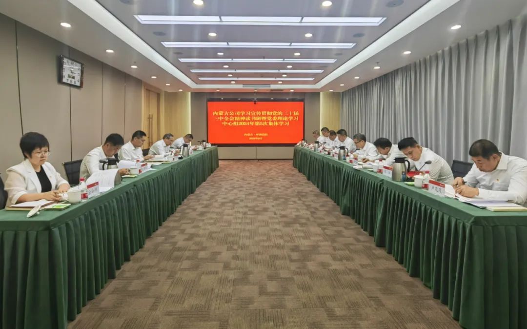 華電內(nèi)蒙古公司舉辦學(xué)習宣傳貫徹黨的二十屆三中全會精神讀書班暨黨委理論學(xué)習中心組2024年第5次集體學(xué)習
